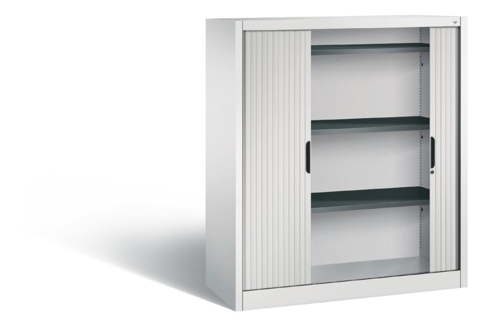 Produktbild C+P Rollladenschrank Omnispace 3 Fachböden bis 50 kg lichtgrau 1200 x 420 x 1345 mm bild 2