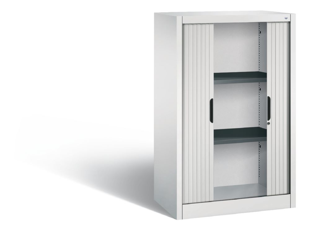 Produktbild C+P Rollladenschrank Omnispace mit 2 Böden lichtgrau 800 x 420 x 1230 mm bild 2