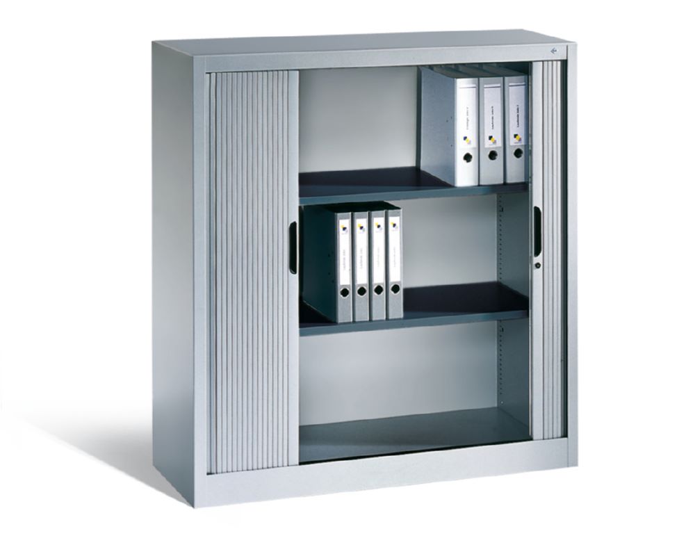 Produktbild C+P Rollladenschrank Omnispace mit 2 Fachböden lichtgrau 1200 x 420 x 1230 mm bild 2