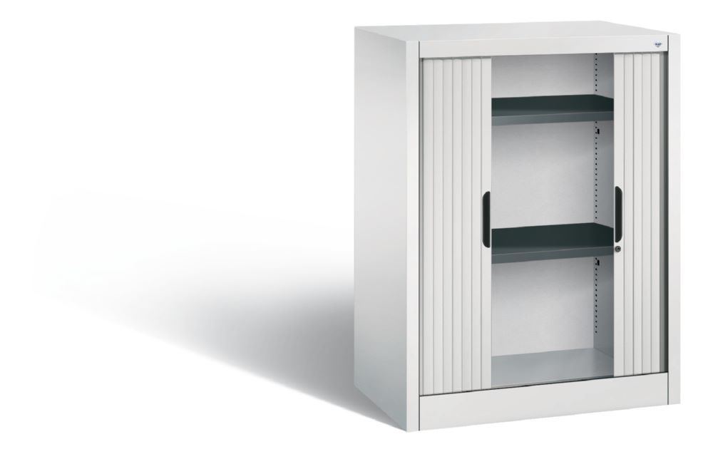 Produktbild C+P Rollladenschrank Omnispace 2 Einlegeböden lichtgrau 800 x 420 x 1030 mm bild 2