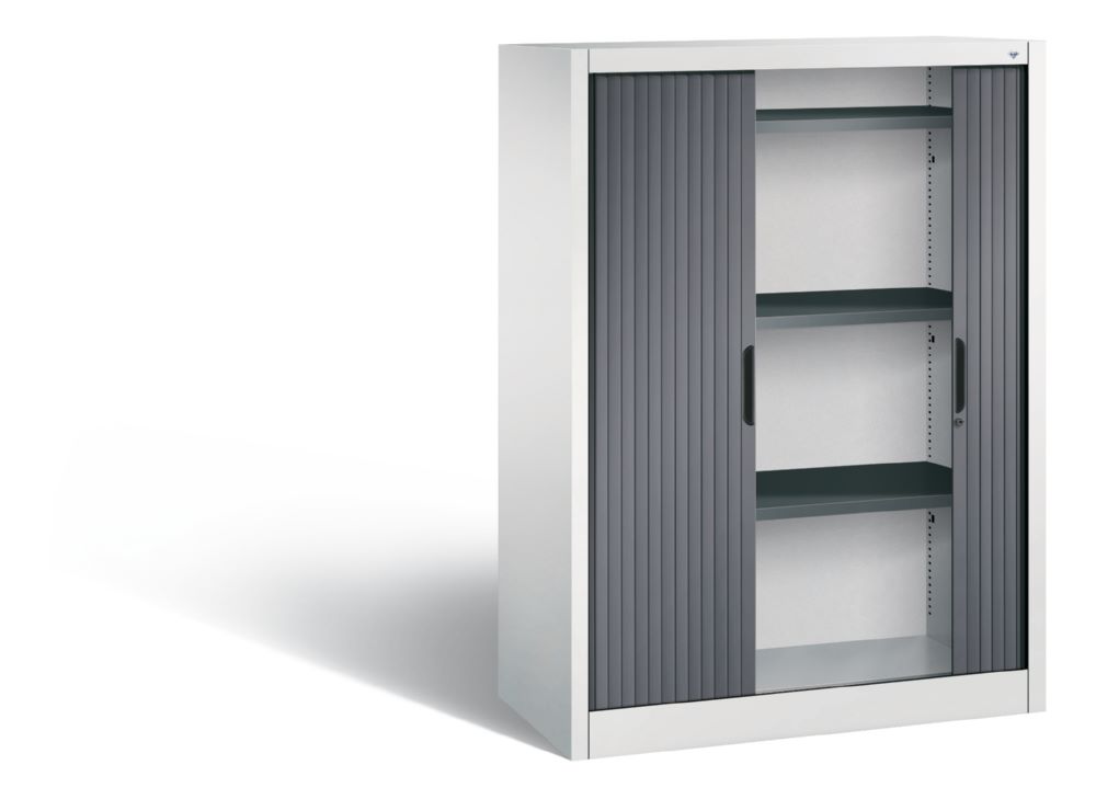 Produktbild C+P Rollladenschrank Omnispace mit Griffmulde grau schwarzgrau 1000 x 420 x 1345 mm
