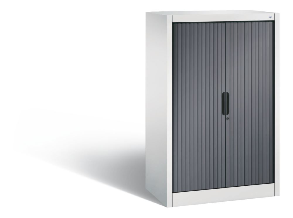 Produktbild C+P Rollladenschrank mit 2 Böden Omnispace schwarzgrau 800 x 420 x 1230 mm