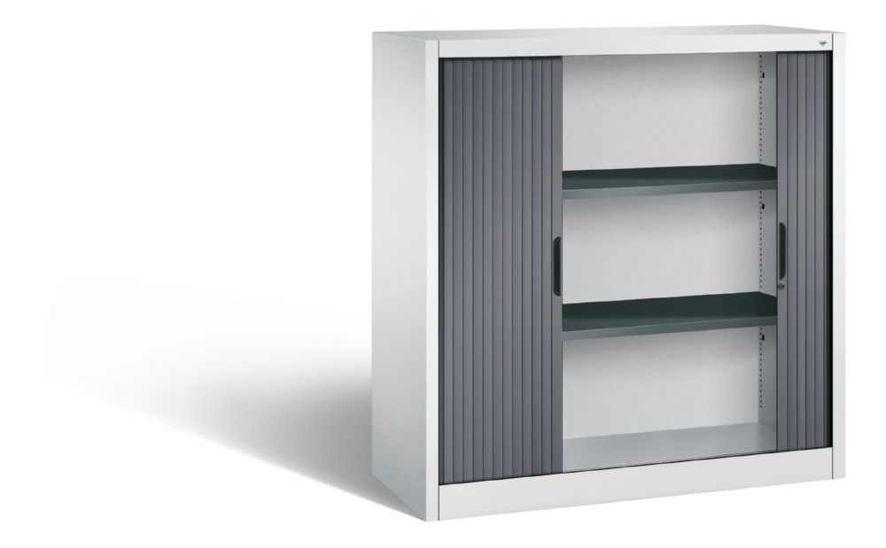 Produktbild C+P Rollladenschrank Omnispace 2 Böden schwarzgrau 1200 x 420 x 1230 mm bild 2