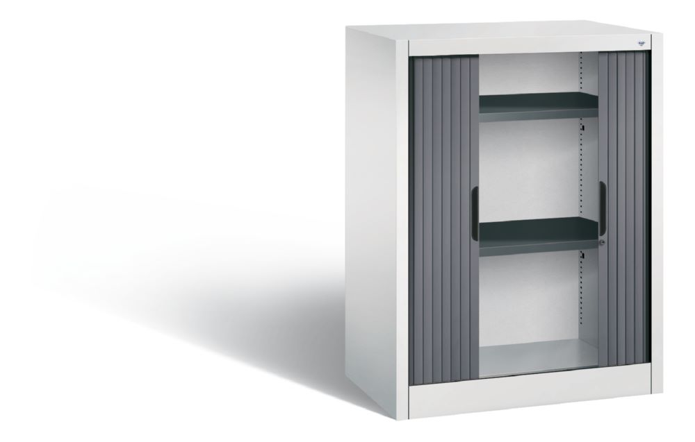 Produktbild C+P Rolladenschrank Omnispace 2 Einlegeböden schwarzgrau 800 x 420 x 1030 mm bild 2
