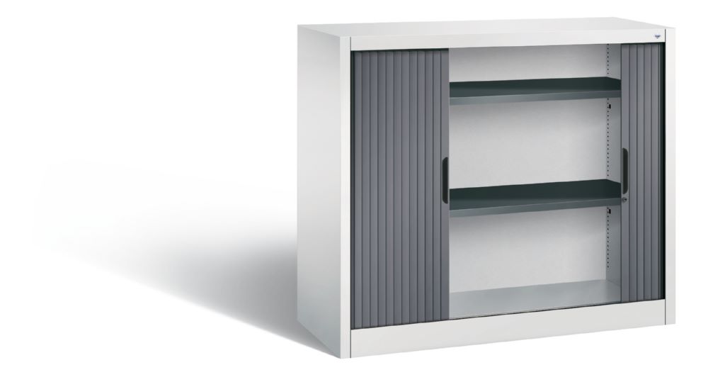Produktbild C+P Rollladenschrank Omnispace als Sideboard grau schwarzgrau 1200 x 420 x 1030 mm bild 2