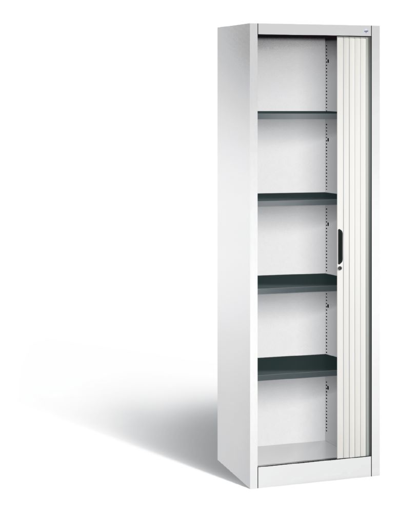 Produktbild C+P Rollladenschrank Omnispace mit Aluminiumschlossleiste weiß 600 x 420 x 1980 mm bild 2