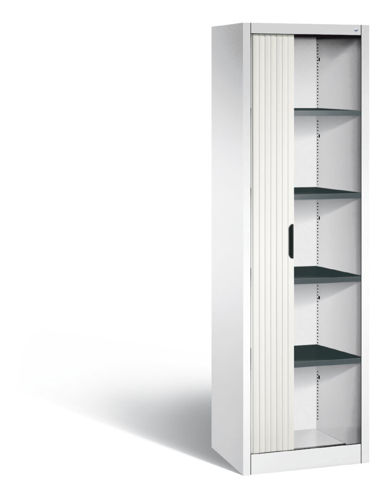 Produktbild C+P Rollladenschrank Omnispace mit Aluminiumschloss weiß 600 x 420 x 1980 mm bild 2