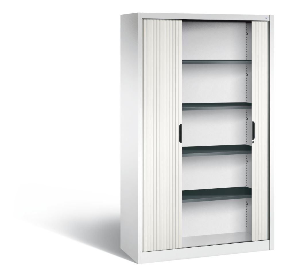 Produktbild C+P Rollladenschrank Omnispace Lamellen in weiß 1200 x 420 x 1980 mm bild 2