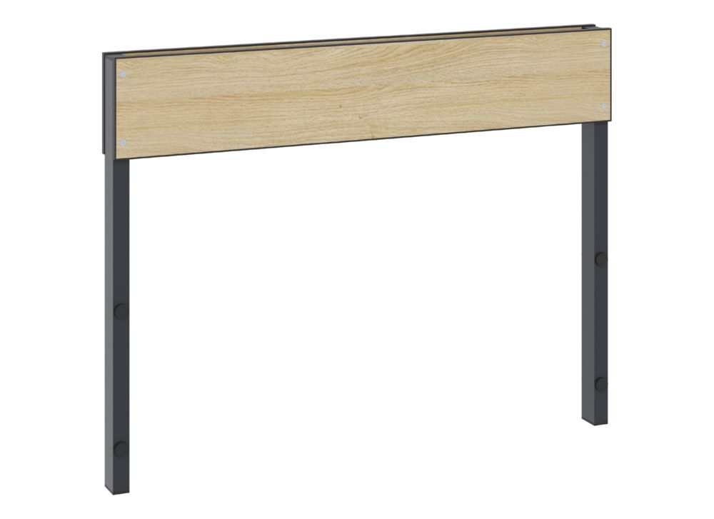 Produktbild C+P Rückenlehne für Umkleidebank 1 seitig schwarzgrau eiche 1000 x 796 mm