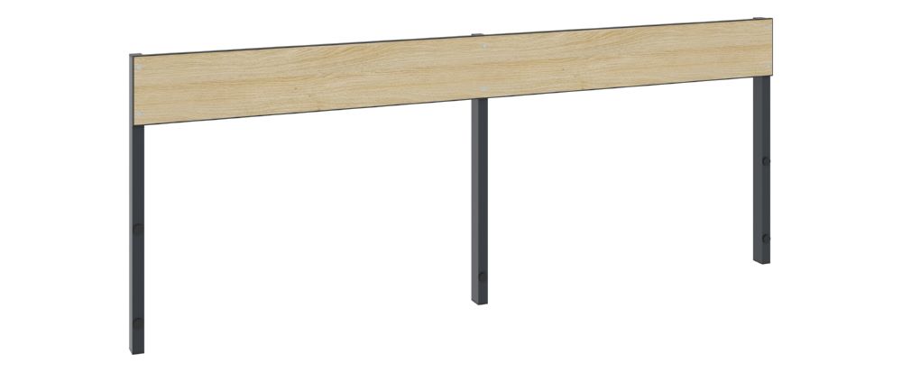 Produktbild C+P Rückenlehne für Umkleidebank im Feuchtraum HPL Eiche 1960 x 796 mm