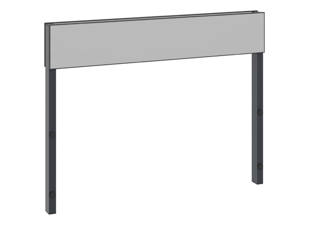 Produktbild C+P Rückenlehne für Umkleidebank 1 seitig schwarzgrau grau 1000 x 796 mm