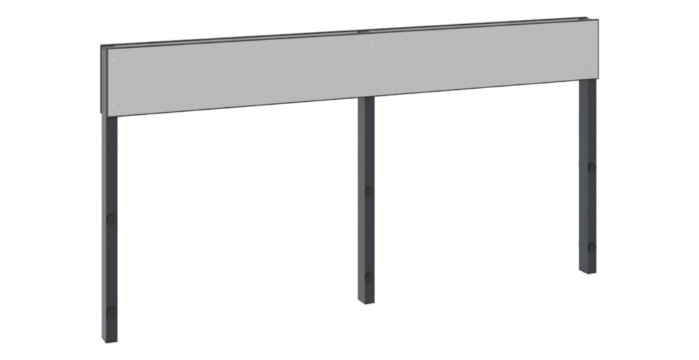 Produktbild C+P Rückenlehne für Umkleidebank im Feuchtraum silbergrau 1500 x 796 mm