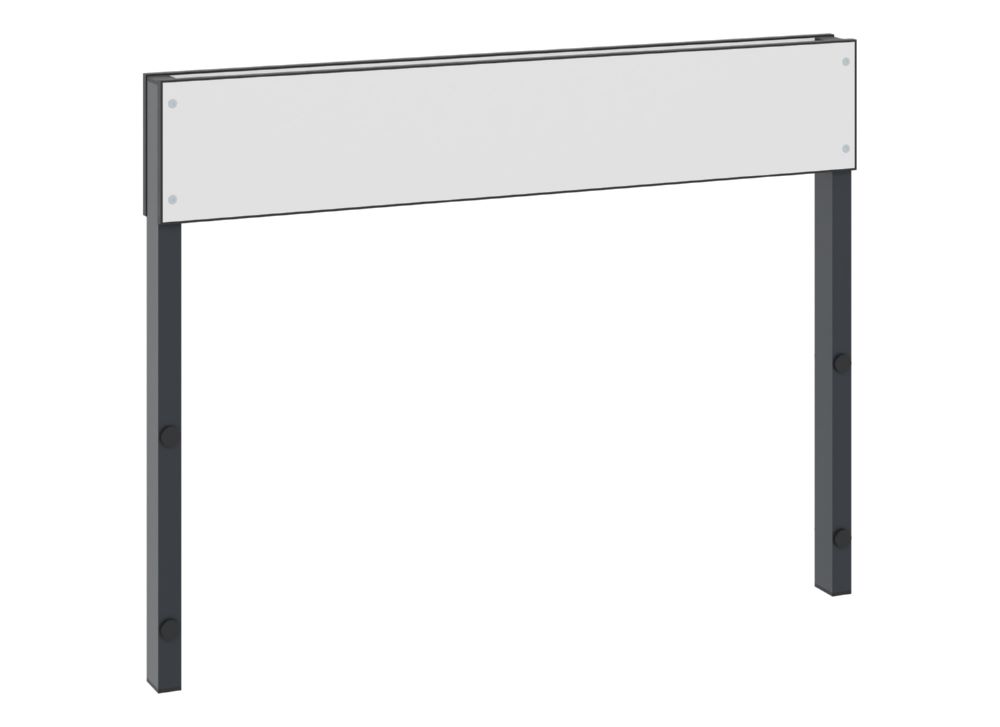 Produktbild C+P Rückenlehne 1-seitig für Umkleidebank schwarzgrau weiß 1000 x 796 mm