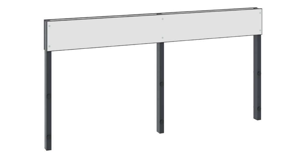 Produktbild C+P Rückenlehne für Umkleidebank im Feuchtraum schwarzgrau weiß 1500 mm