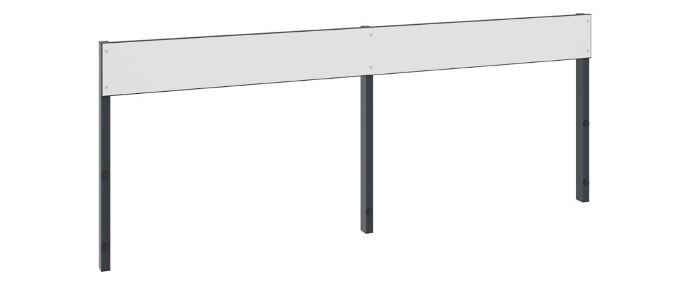 Produktbild C+P Rückenlehne für Umkleidebank Feuchtraum schwarzgrau 1960 x 796 mm