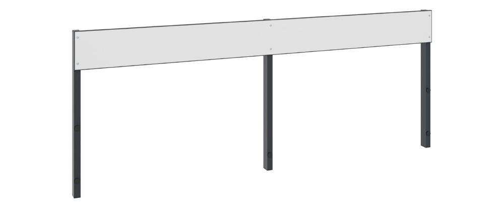Produktbild C+P Rückenlehne für Umkleidebank im Feuchtraum HPL weiß 1960 x 796 mm