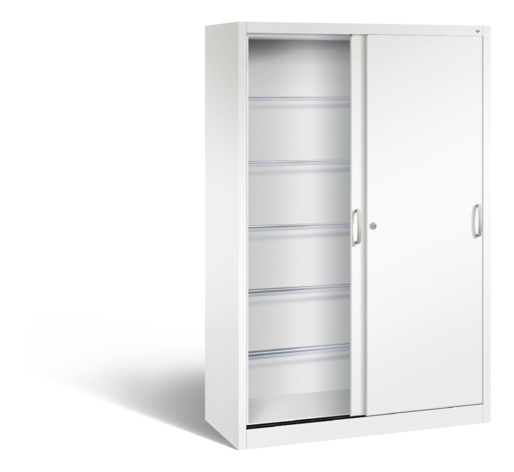 Produktbild C+P Schiebetüren Büroschrank Serie Acurado 1950 x 1200 x 500 mm RAL 9016 9016