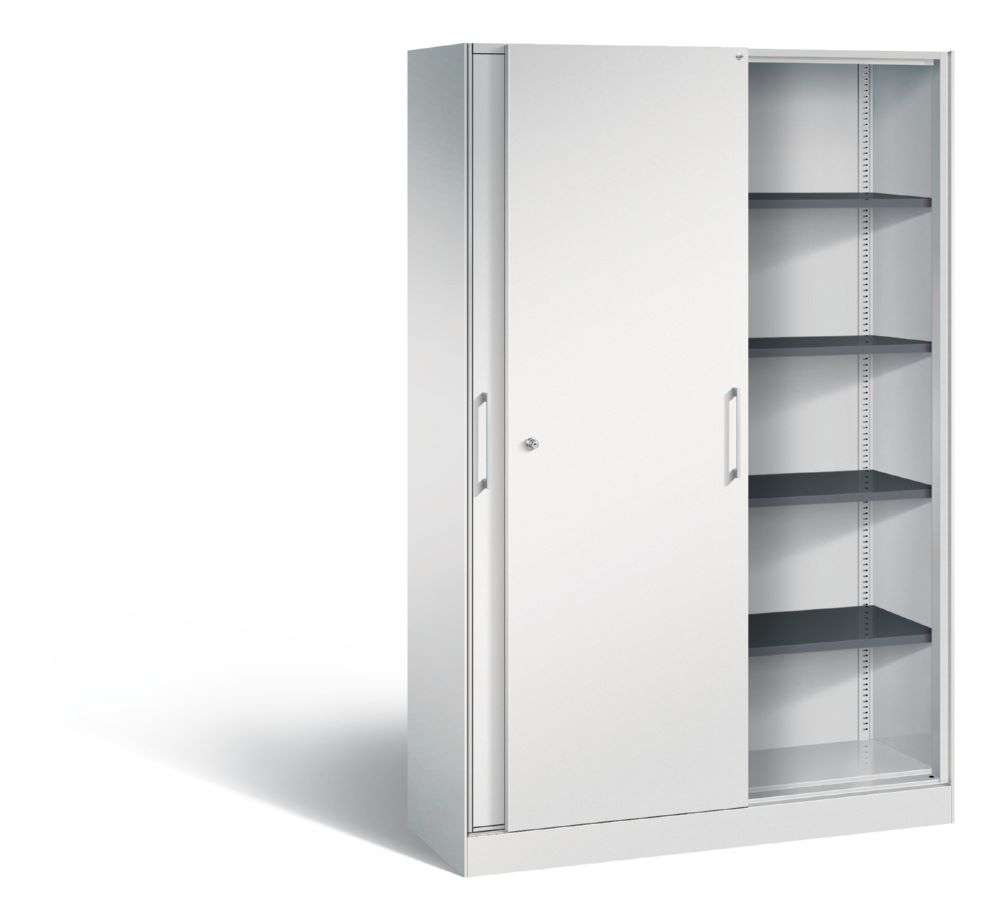 Produktbild C+P Schiebetürenschrank Asisto 1980 x 1200 x 435 mm in lichtgrau bild 2