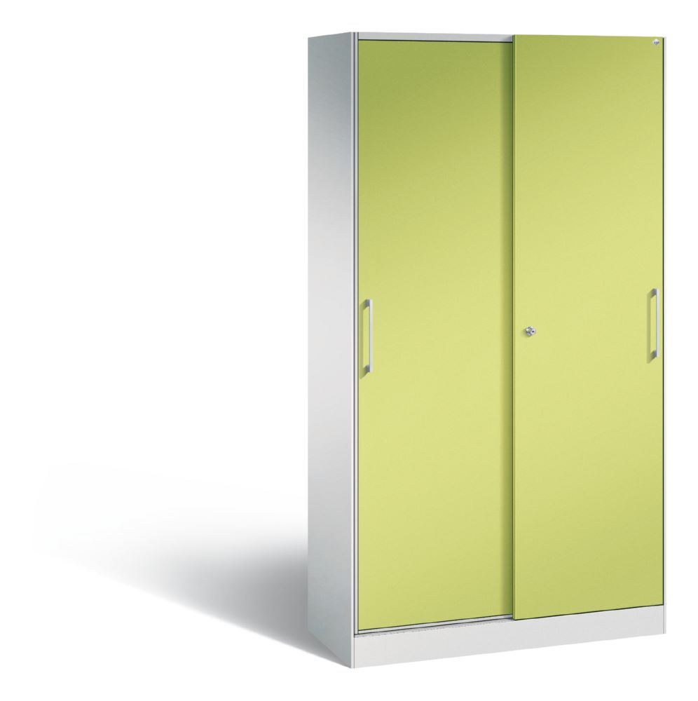 Produktbild C+P Schiebetürenschrank Asisto mit Doppeltüren viridingrün 1000 x 435 x 1980 mm bild 1