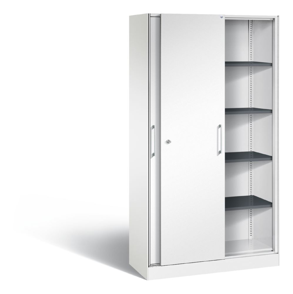 Produktbild C+P Schiebetürenschrank Asisto 1980 x 1000 x 435 mm in weiß bild 2