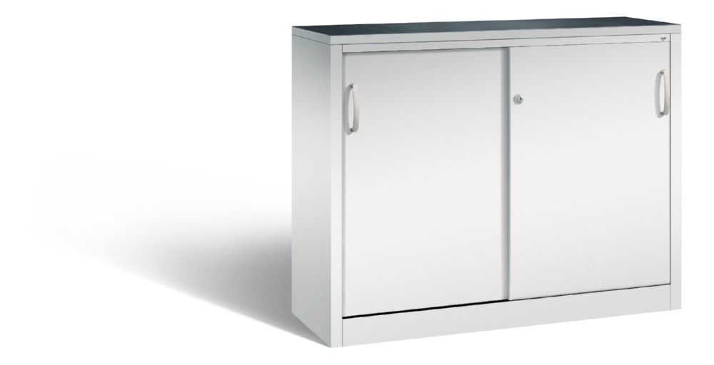Produktbild C+P Schiebetürenschrank Acurado 2000 1 Fachboden lichtgrau 1200 x 400 x 1000 mm
