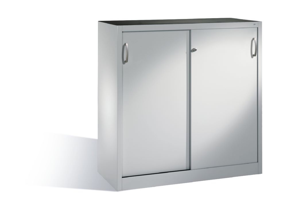 Produktbild C+P Schiebetürenschrank Acurado 2000 2 Fachböden lichtgrau 1200 x 400 x 1200 mm