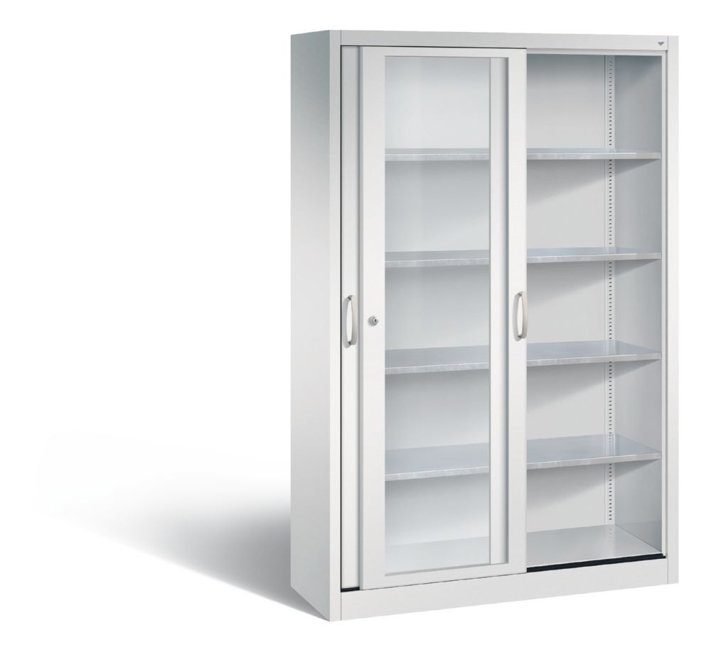 Produktbild C+P Werkzeug Schiebetürenschrank Acurado 2000 1950 x 1200 x 400 mm lichtgrau bild 2