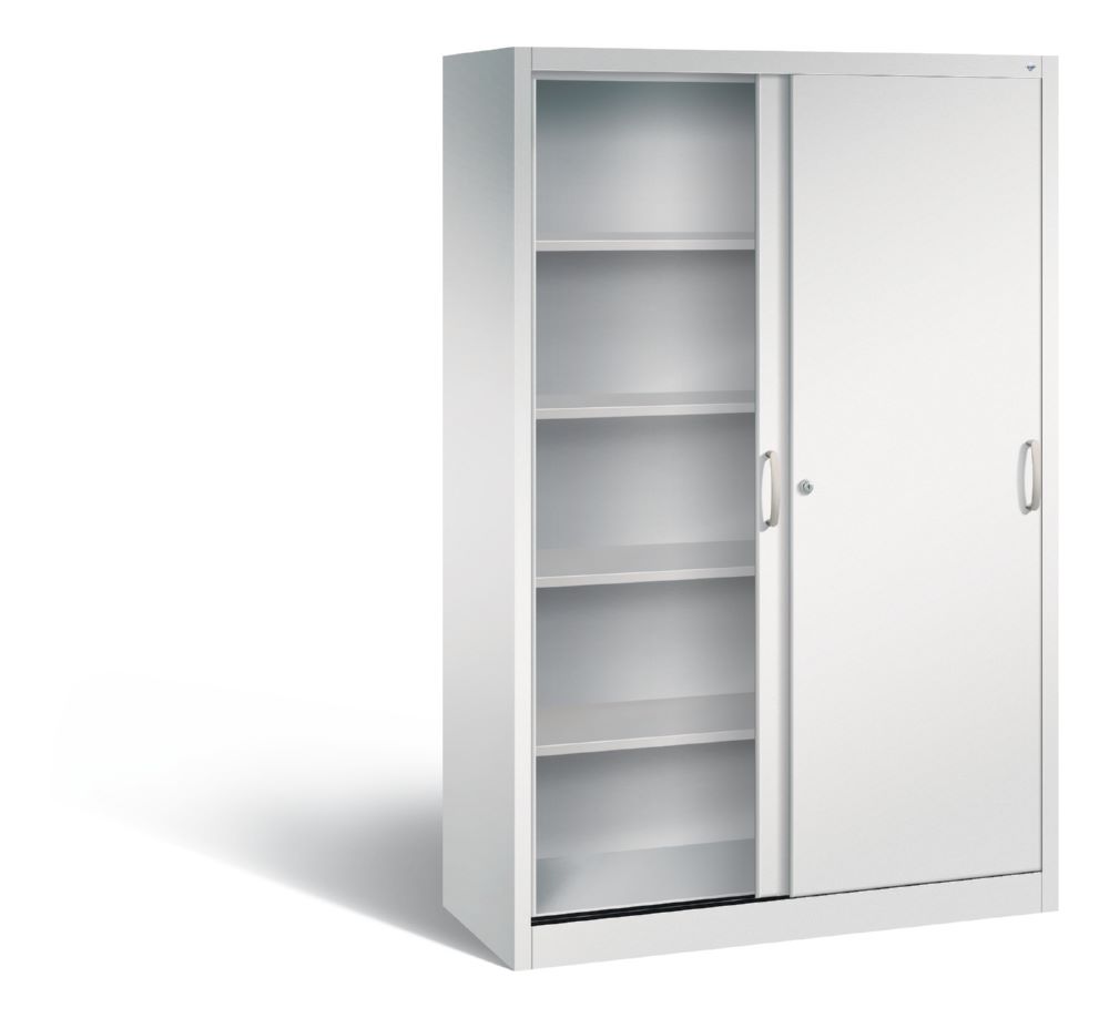 Produktbild C+P Schiebetürenschrank Acuradomit Fußbodenschutz lichtgrau 1200 x 500 x 1950 mm bild 2