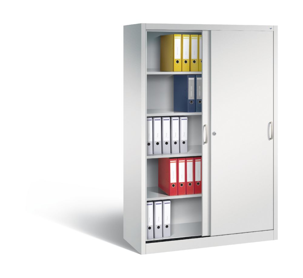 Produktbild C+P Schiebetürenschrank Acuradomit Fußbodenschutz lichtgrau 1200 x 500 x 1950 mm bild 3