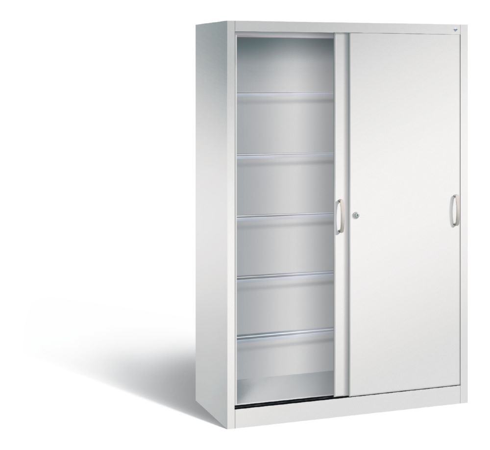 Produktbild C+P Schiebetürenschrank mit 2 Schlüssel Acurado 2000 lichtgrau 1200 x 500 x 1950 mm bild 2