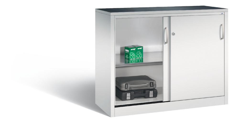 Produktbild C+P Schiebetürenschrank Acurado 2000 abschließbar lichtgrau 1200 x 500 x 1000 mm bild 3