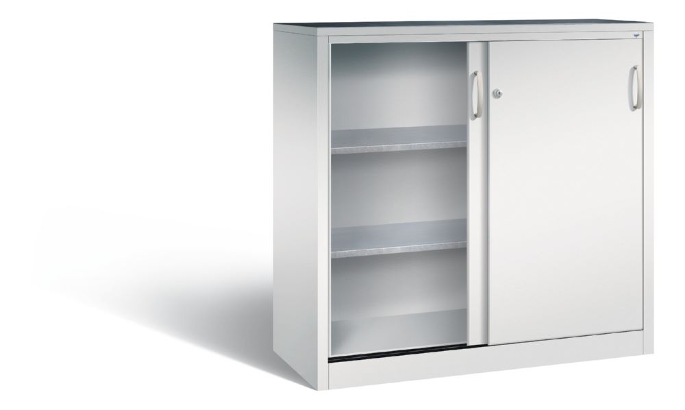Produktbild C+P Schiebetürenschrank Acurado 2000 2 Fachböden lichtgrau 1200 x 500 x 1200 mm bild 2