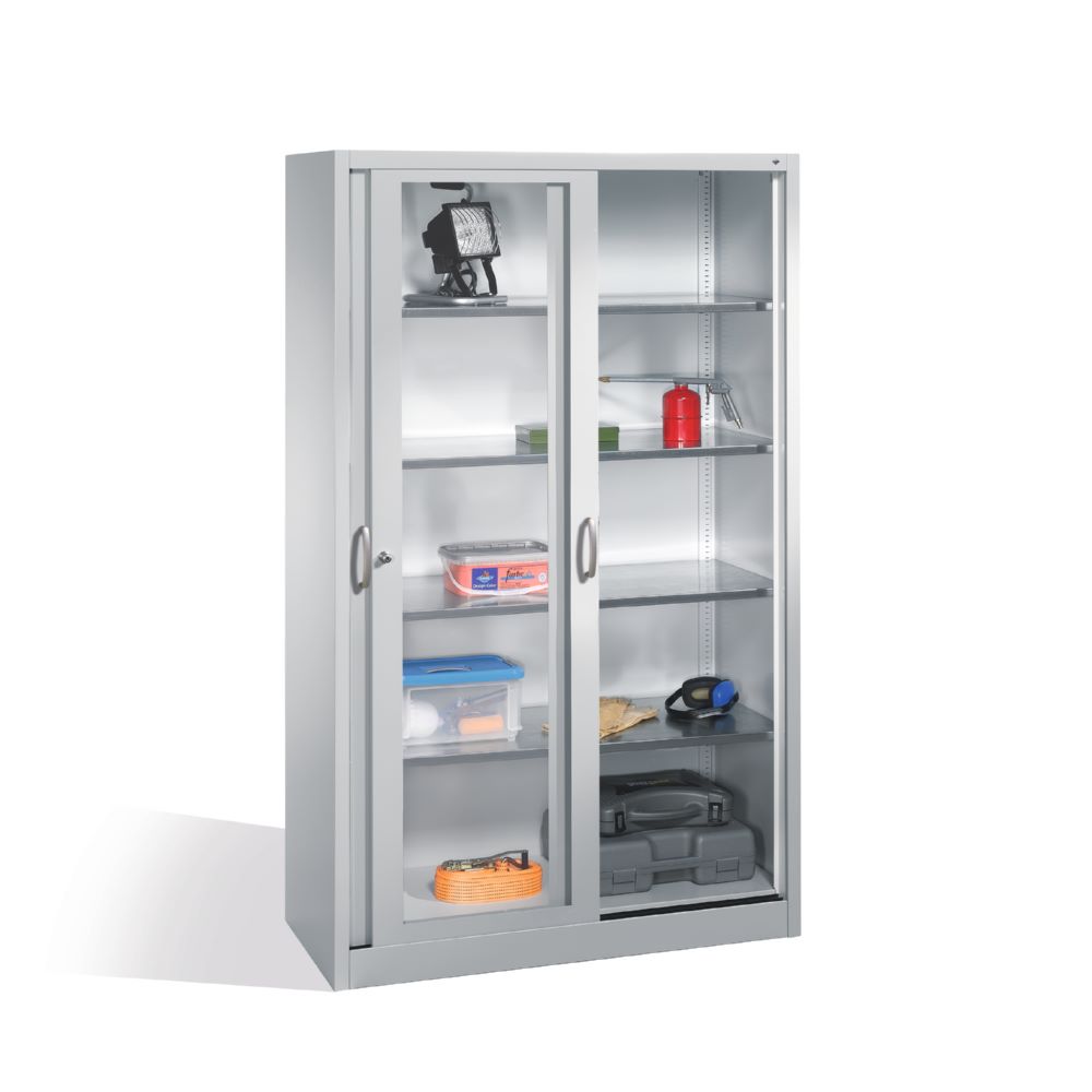 Produktbild C+P Werkzeug Schiebetürenschrank Acurado 2000 Höhe 1950 mm in lichtgrau bild 3