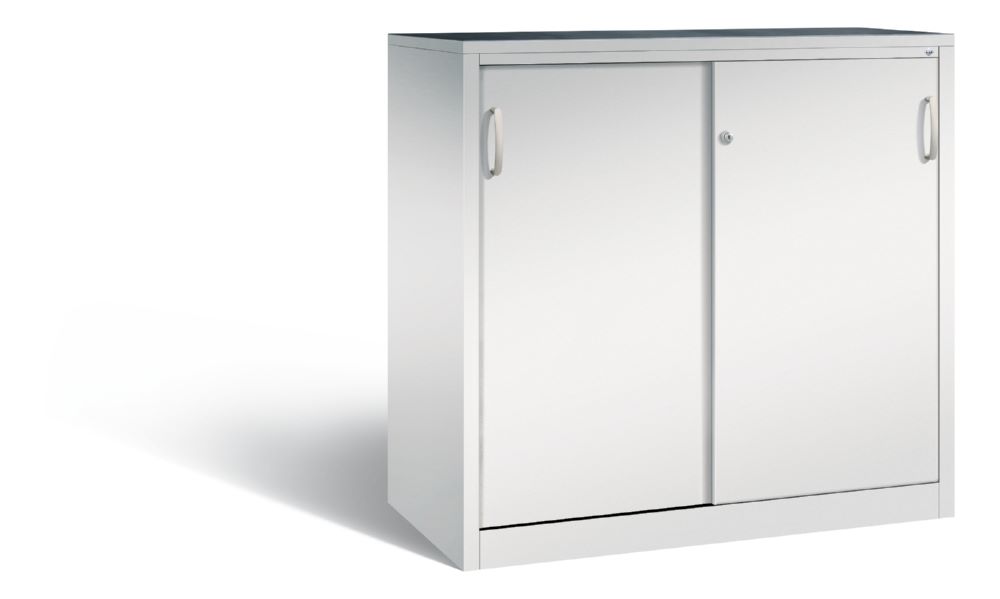 Produktbild C+P Schiebetürenschrank mit Leichtlaufrollen lichtgrau 1200 x 600 x 1200 mm