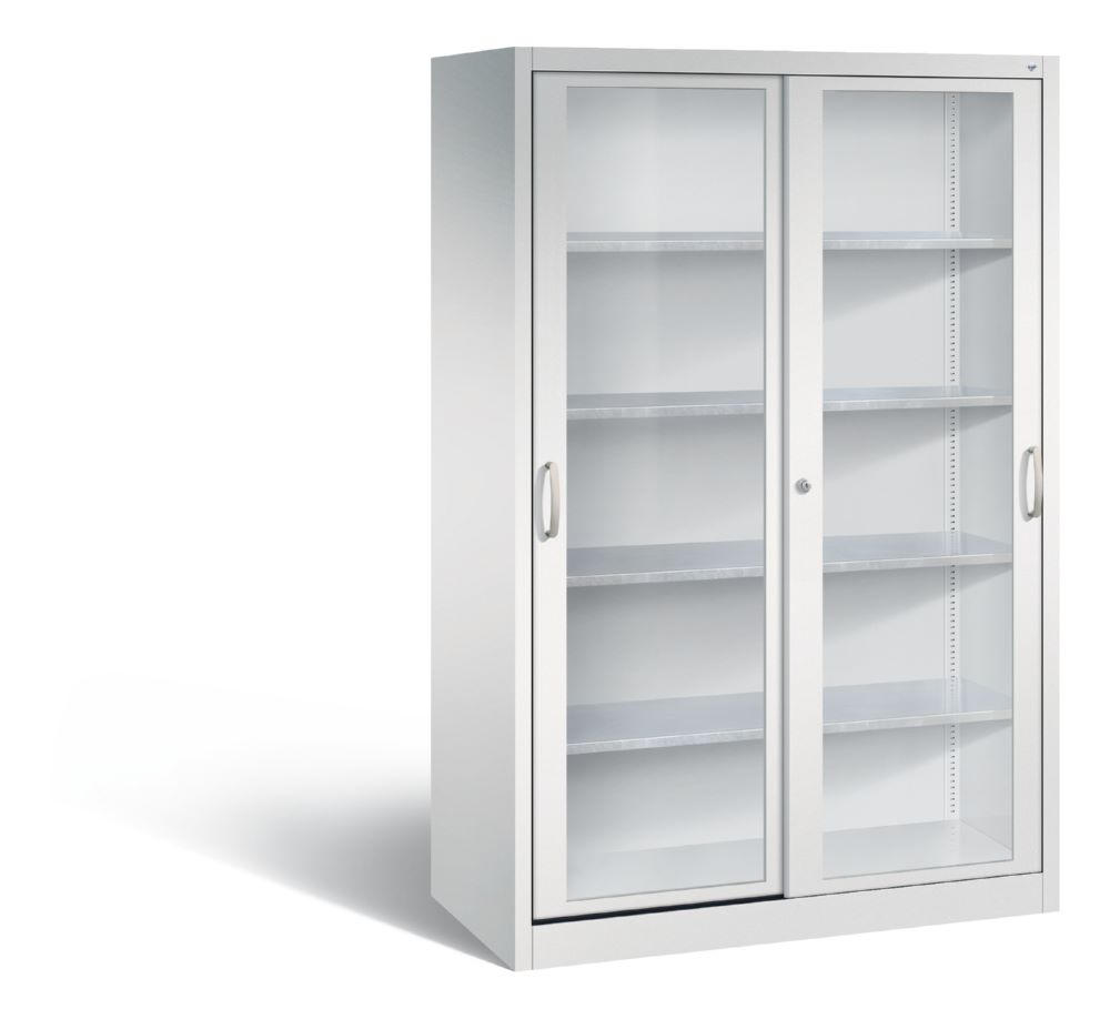 Produktbild C+P Werkzeug Schiebetürenschrank Acurado 2000 H 1950 mm in lichtgrau