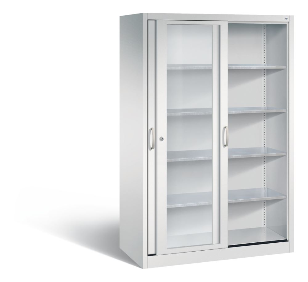 Produktbild C+P Werkzeug Schiebetürenschrank Acurado 2000 H 1950 mm in lichtgrau bild 2