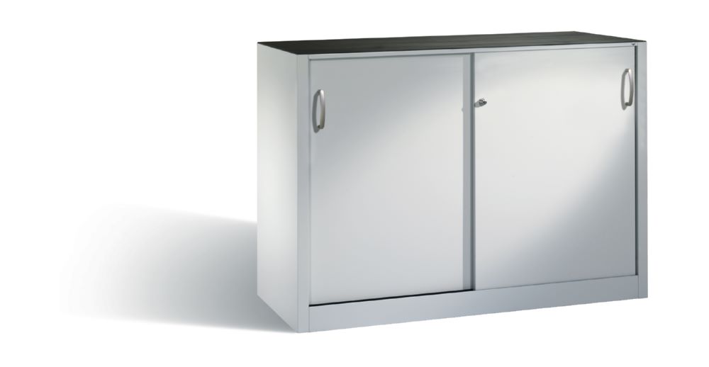Produktbild C+P Schiebetürenschrank Acurado mit Gummimatte lichtgrau 1600 x 400 x 1000 mm