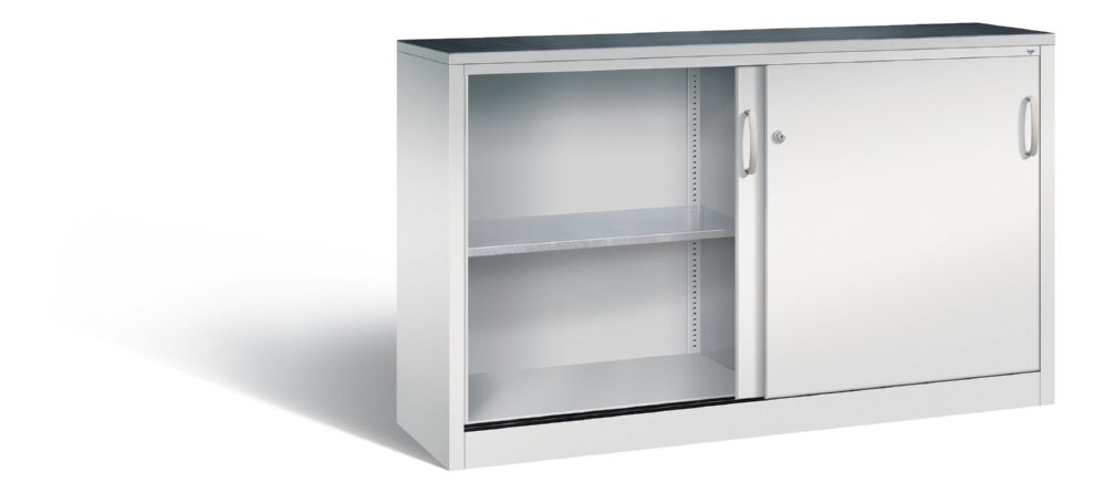 Produktbild C+P Schiebetürenschrank Acurado mit Gummimatte lichtgrau 1600 x 400 x 1000 mm bild 2