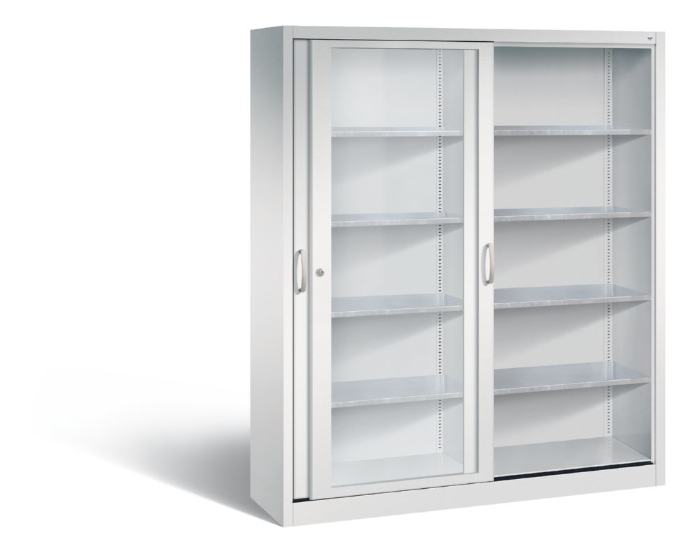 Produktbild C+P Schiebetürenschrank Acurado 2000 1950 x 1600 x 400 mm in lichtgrau bild 2