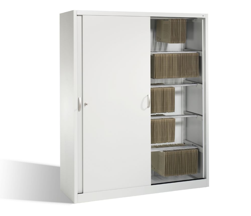 Produktbild C+P Schiebetürenschrank Acurado 2000 1950 x 1600 x 500 mm lichtgrau bild 3