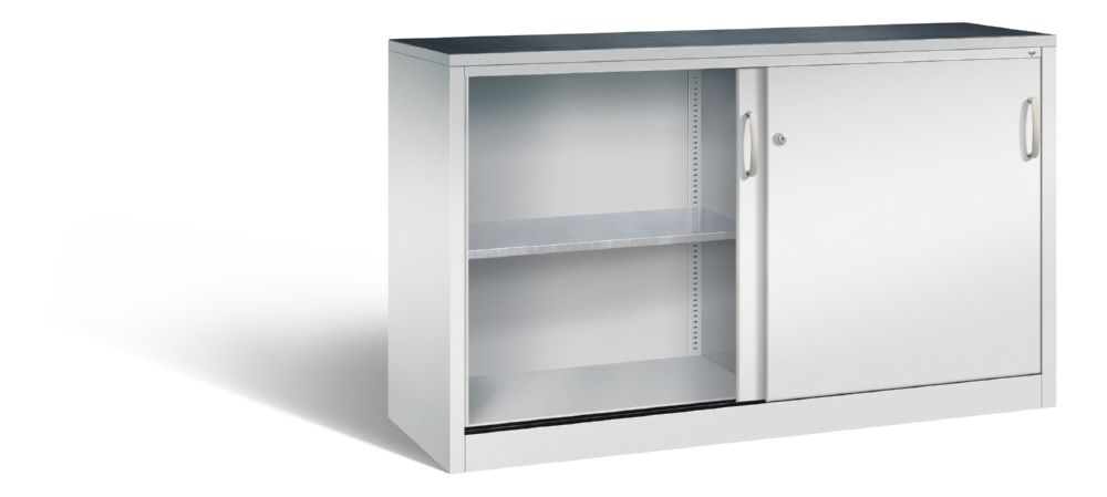 Produktbild C+P Schiebetürenschrank Acurado mit Mitteltrennwand lichtgrau 1600 x 500 x 1000 mm bild 2