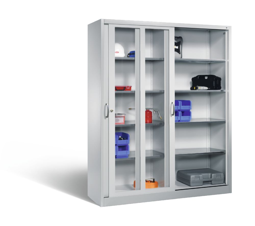 Produktbild C+P Schiebetürenschrank Acurado 2000 1950 x 1600 x 500 mm lichtgrau bild 3