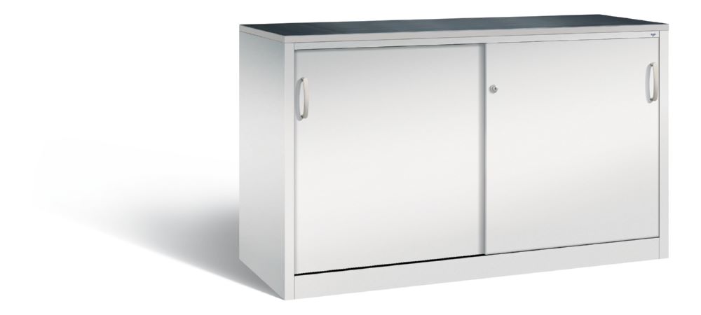 Produktbild C+P Schiebetürenschrank fürs Büro Acurado 2000 lichtgrau 1600 x 600 x 1000 mm