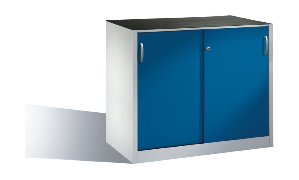 Produktbild C+P Schiebetürenschrank Acurado 2000 mit Acryleinsatz enzianblau B 1200 mm