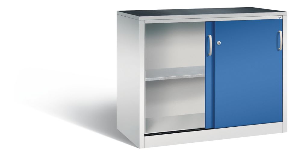 Produktbild C+P Schiebetürenschrank Acurado 2000 mit Acryleinsatz enzianblau B 1200 mm bild 2