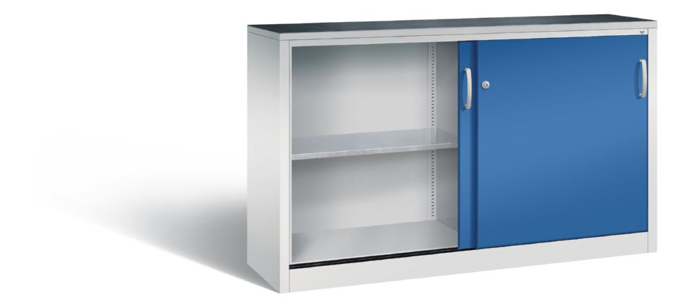 Produktbild C+P Schiebetürenschrank Acurado mit Gummimatte enzianblau 1600 x 400 x 1000 mm bild 2