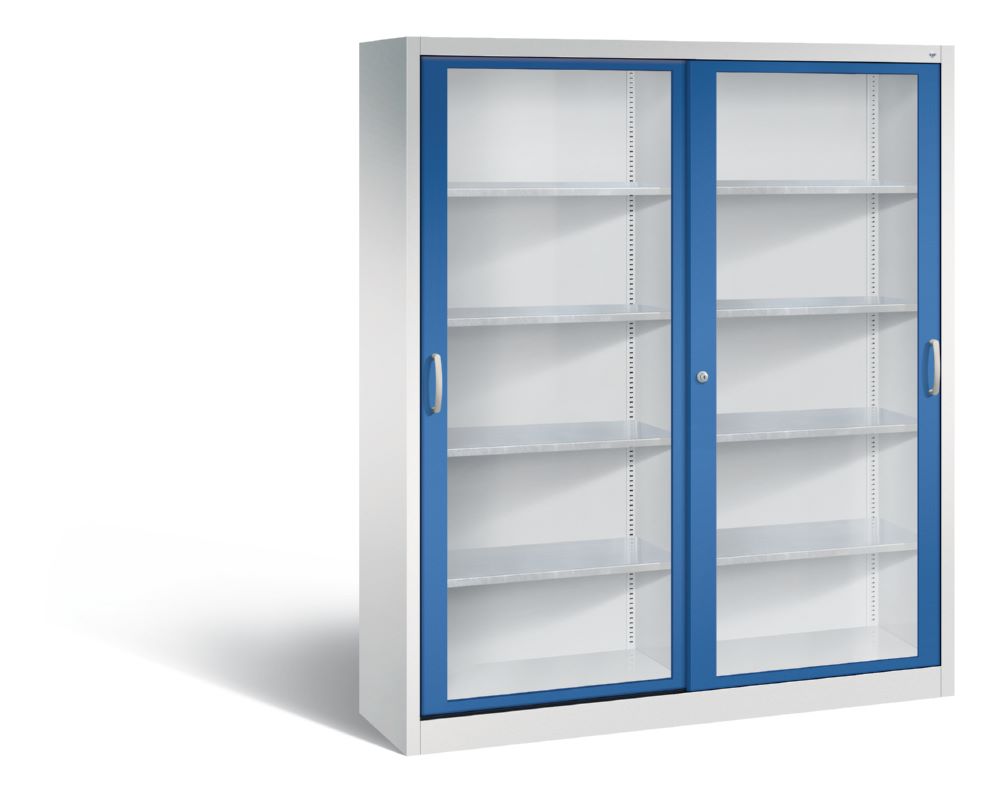 Produktbild C+P Schiebetürenschrank Acurado 2000 H 1950 mm lichtgrau enzianblau