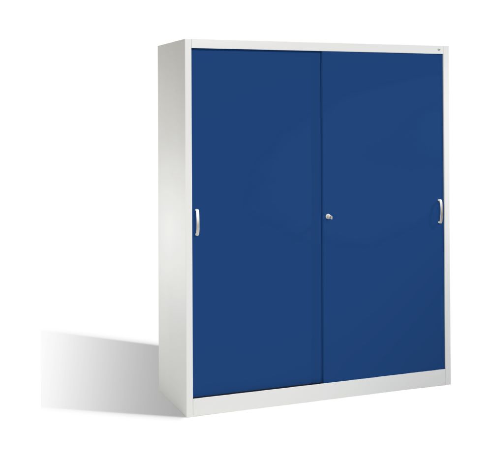 Produktbild C+P Schiebetürenschrank Acurado 2000 1950 x 1600 x 500 mm lichtgrau enzianblau bild 1