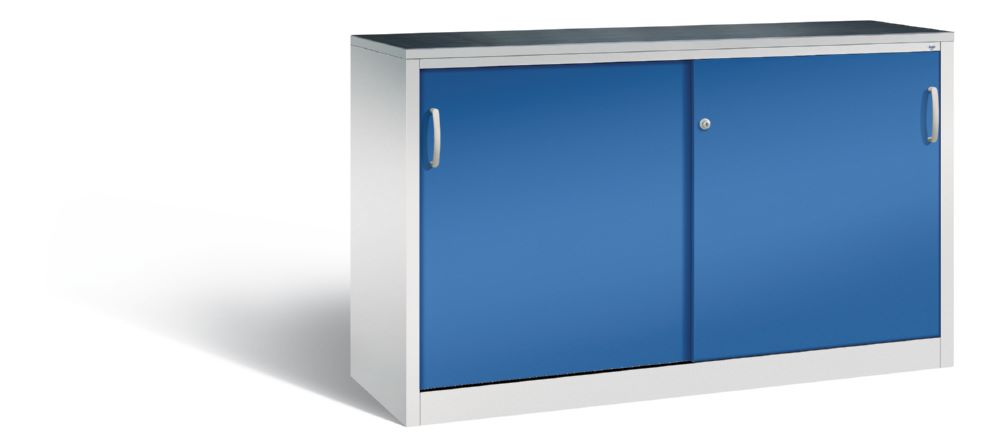 Produktbild C+P Schiebetürenschrank Acurado mit Mitteltrennwand enzianblau 1600 x 500 x 1000 mm