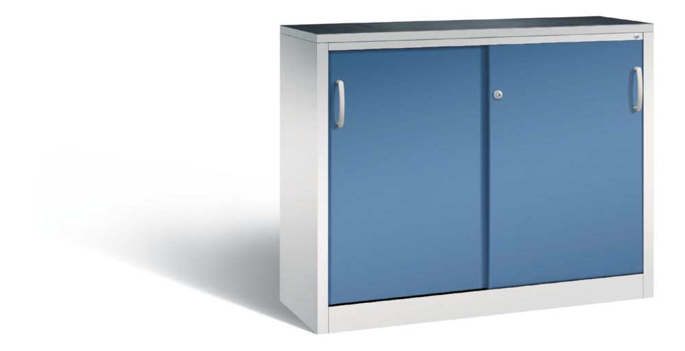 Produktbild C+P Schiebetürenschrank Acurado 2000 1 Fachboden fernblau 1200 x 400 x 1000 mm